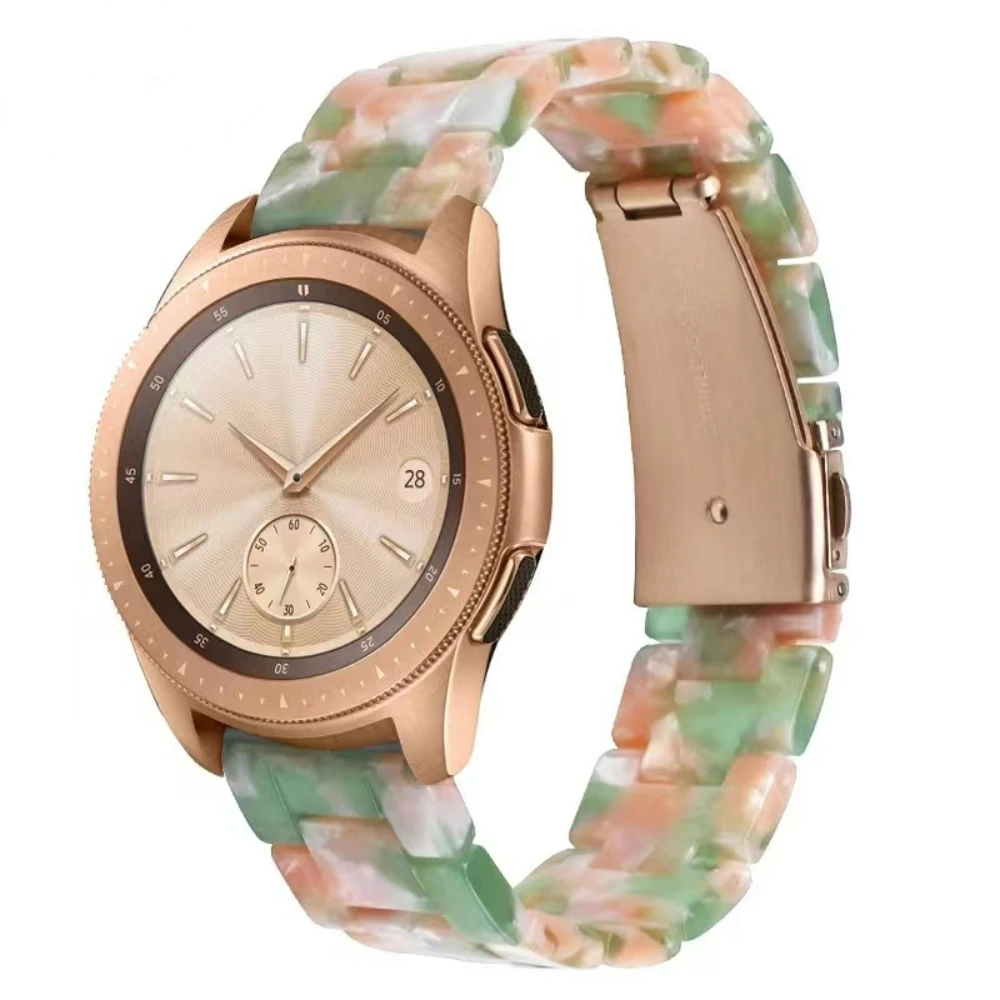 20mm 22mm Resin Strap For Samsung Galaxy Watch 3/4/5/Active 2/Gear S3 Luxury Bracelet Wristband For Huawei Watch GT2/Amazfit GTR
