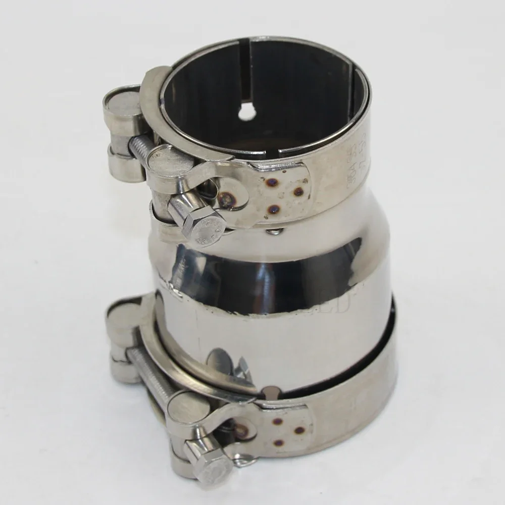 Universal Car Stainless Steel Exhaust Reducer Connector Pipe Tube 54mm out 66mm Outer diameter exhaust pipe pipe fitting round pipe fitting stainless steel pipe