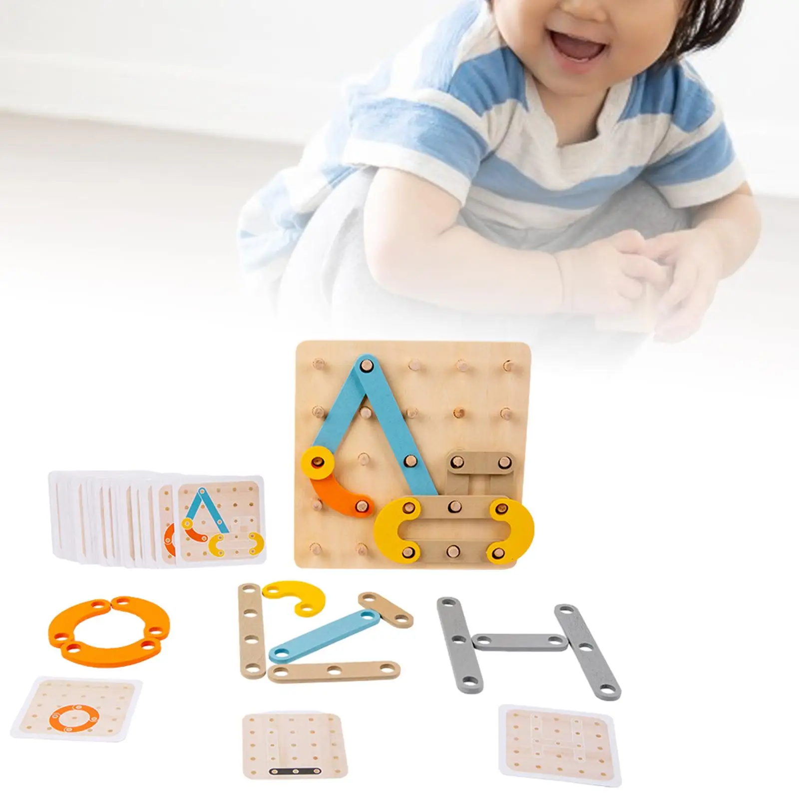 

Wooden Shape Sorting Puzzle Hand Eye Coordination Wooden Educational Toy for Boys Kids 4-6 Girls Christmas Early Learning