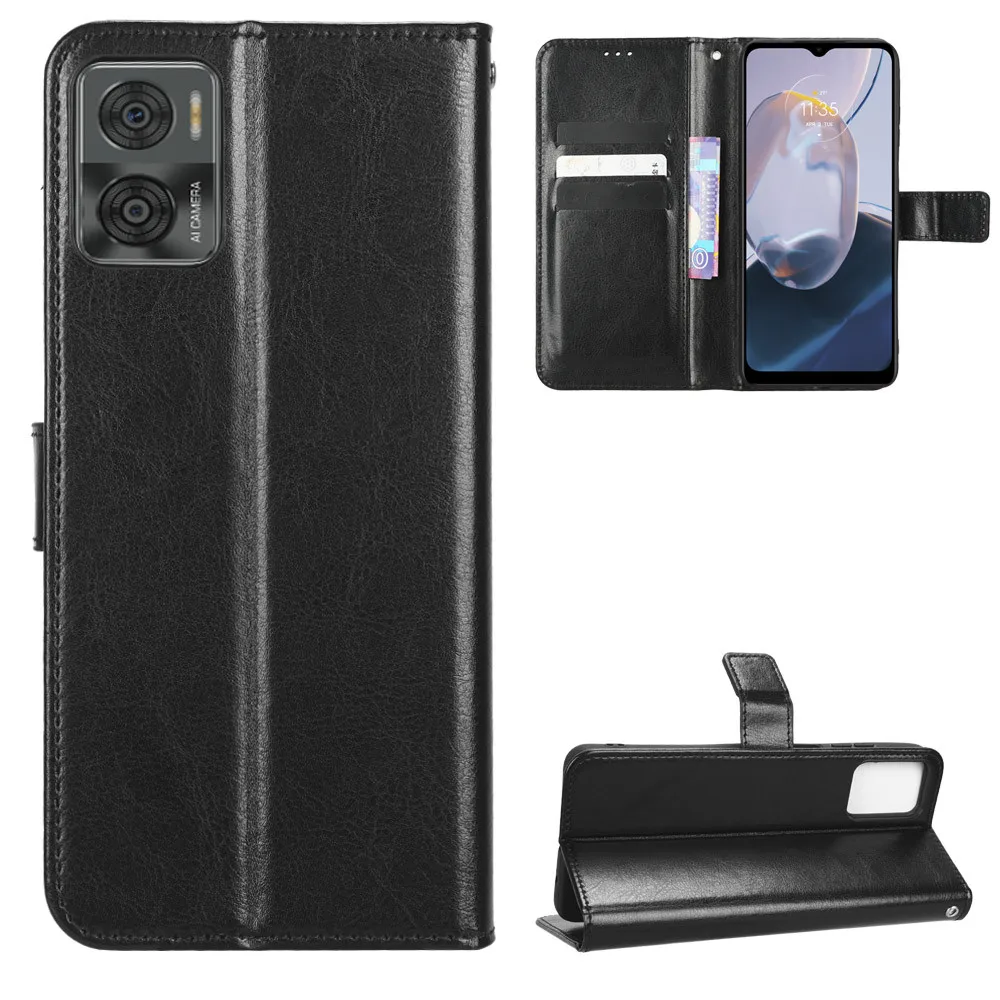 Per Motorola Moto E22 E22I 4G Luxury Pu Leather Wallet Lanyard Stand Custodia Antiurto Per Moto E22 E 22 E 22I Motoe22 Phone Bag