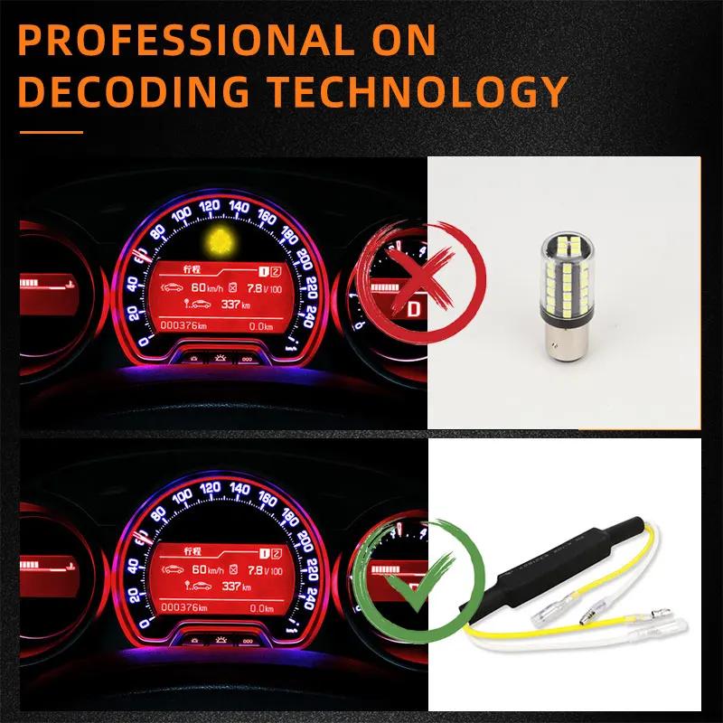 Motorcycle Turn Signal Lights 1 PCS 21W Canbus 12v Indicator Load Resistor Decoder Load Decoding Resistor Repair Parts