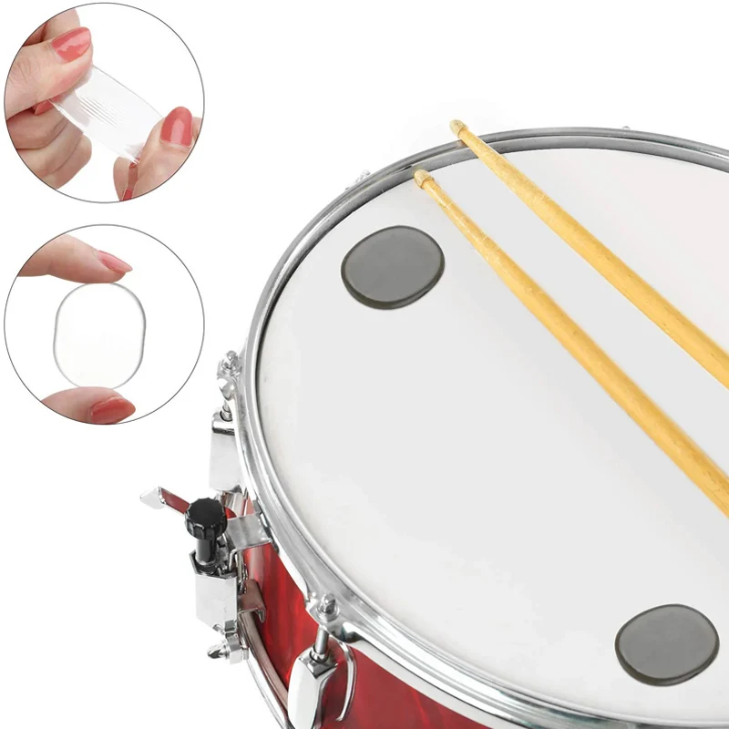 Drum Damper Gel Pads Silicone Drums Silencer Drums Tone Control Percussion Instrument Accessories 6Pcs/Sheet drum dampeners drum percussion accessories drum accessories