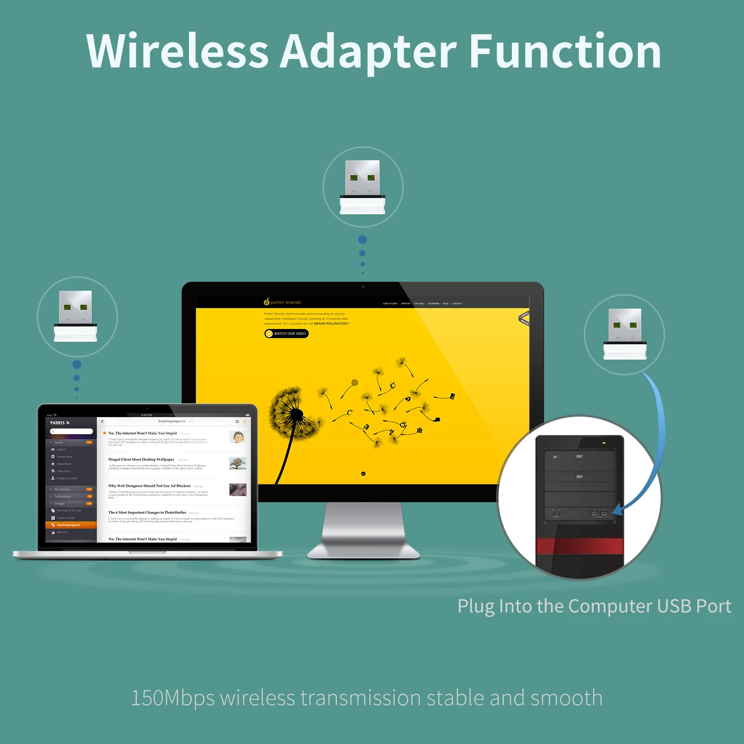 Comfast 150Mbps Mini USB Wifi Adapter Dongle RTL8188EUS Adaptador Emitter Receiver MKS PI Wireless controller module Raspberry