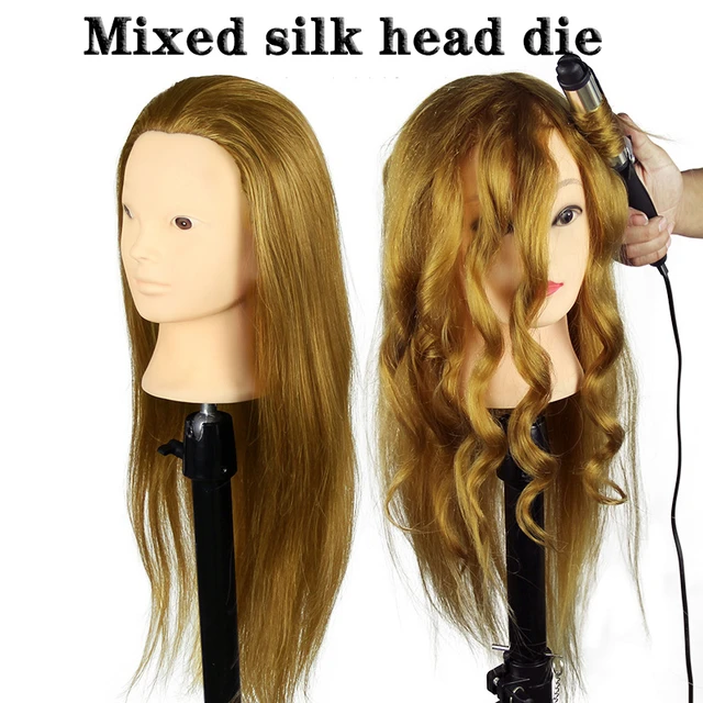 Wig Head Model Color Practice Plate Hair Braided Makeup Doll Head  Simulation Hair Dummy Head Model Hairdressing Model Head