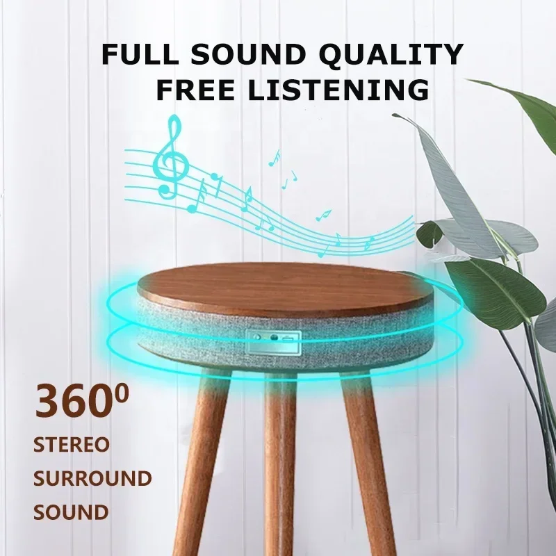 Creative Smart Coffee Table With HIFI Bluetooth Speaker Wireless Charging Nordic Style Living Room Side Table With Stereo Audio bluetooth speaker audio speakers