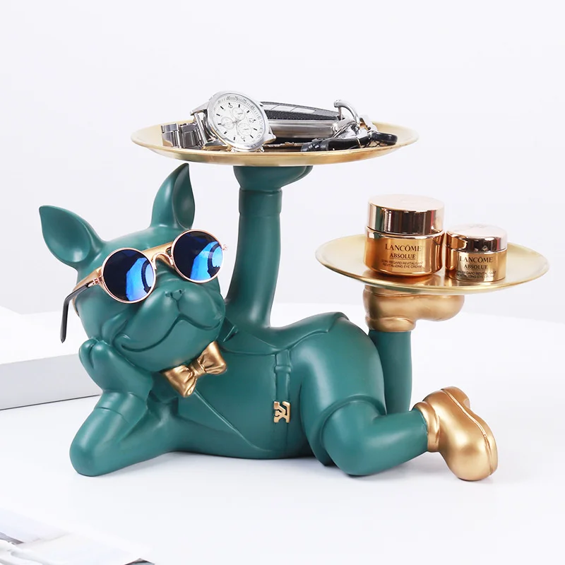 

Nordic Bulldog Animal Figurines Cool Dog Statue Sculpture Living Room Bedroom Decor Home Interior Decoration Accessories