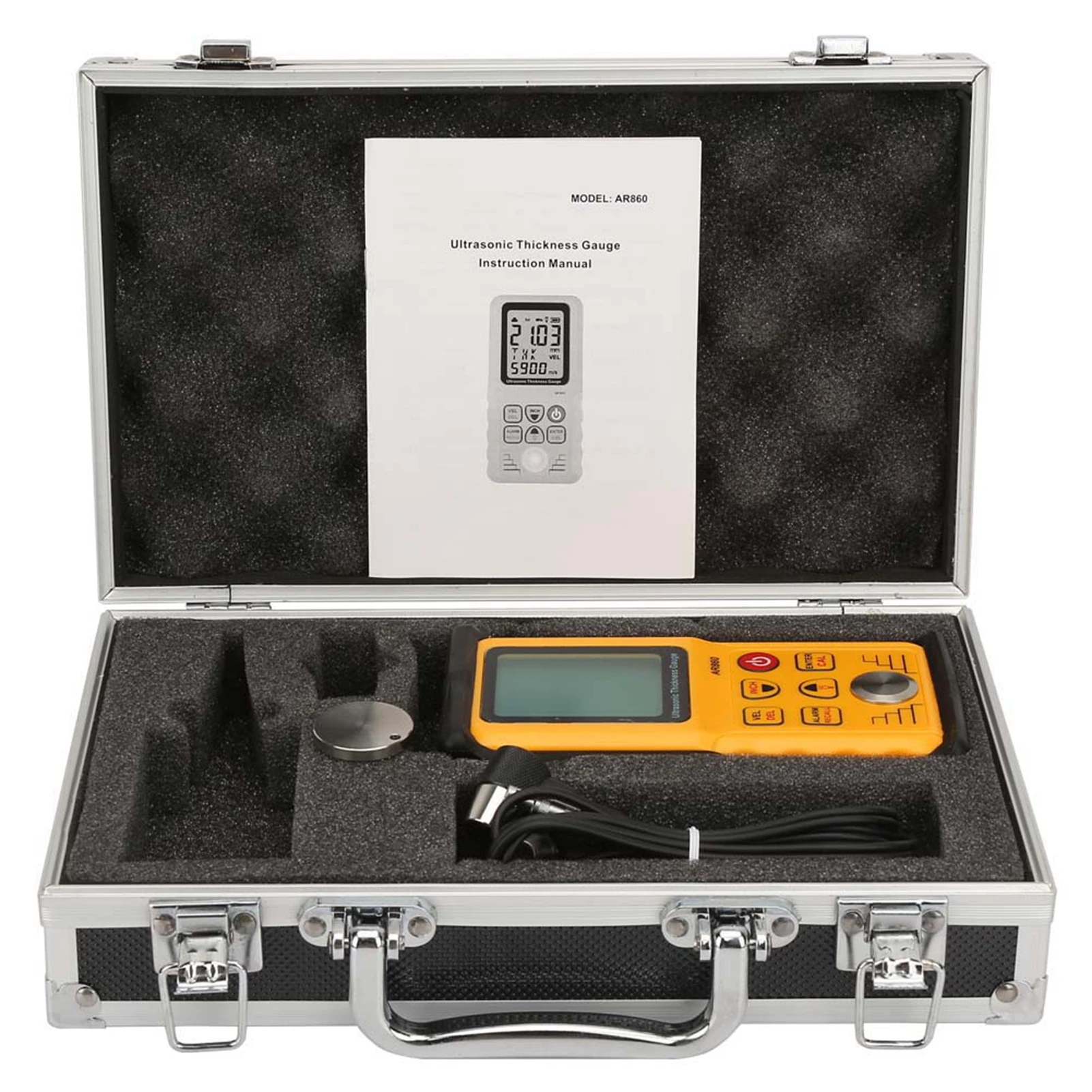 SMART SENSOR AR860 Digital Ultrasonic Thickness Gauge Tester Measuring Range 1.0‑300.0mm(Steel) Ultrasonic Thickness Gauge