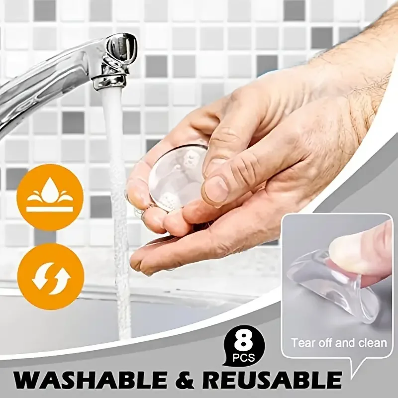 Door Knob Wall Shield Clear Soft Rubber Door Stopper Handle Bumper Mute Stickers Wall Protector Muffler Pad Protective Plug