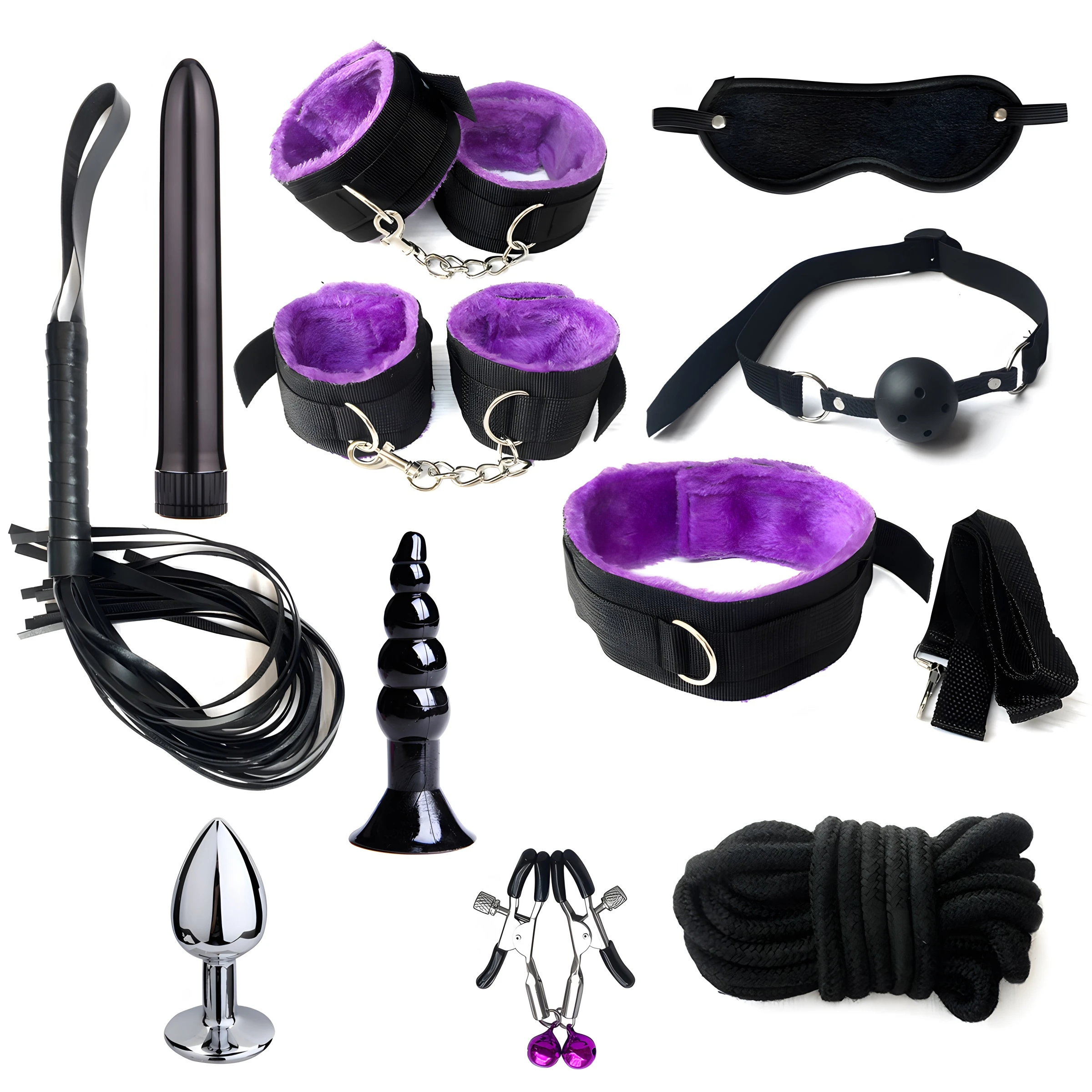 

SM Toy Sexy Leather BDSM Kits Plush Sex Bondage Set Handcuffs Sex Games Whip Gag Sex Toys For Couples Exotic Slave Play Sex