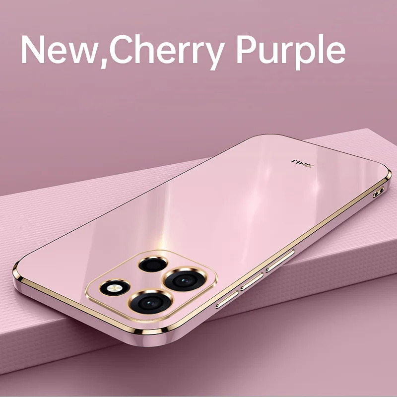 Enhanced Plating Colorfast Fashion Silicone Phone Case - Soft & Thin Back Cover