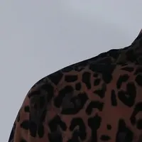 Clacive женская рубашка полиэстер леопардовый принт