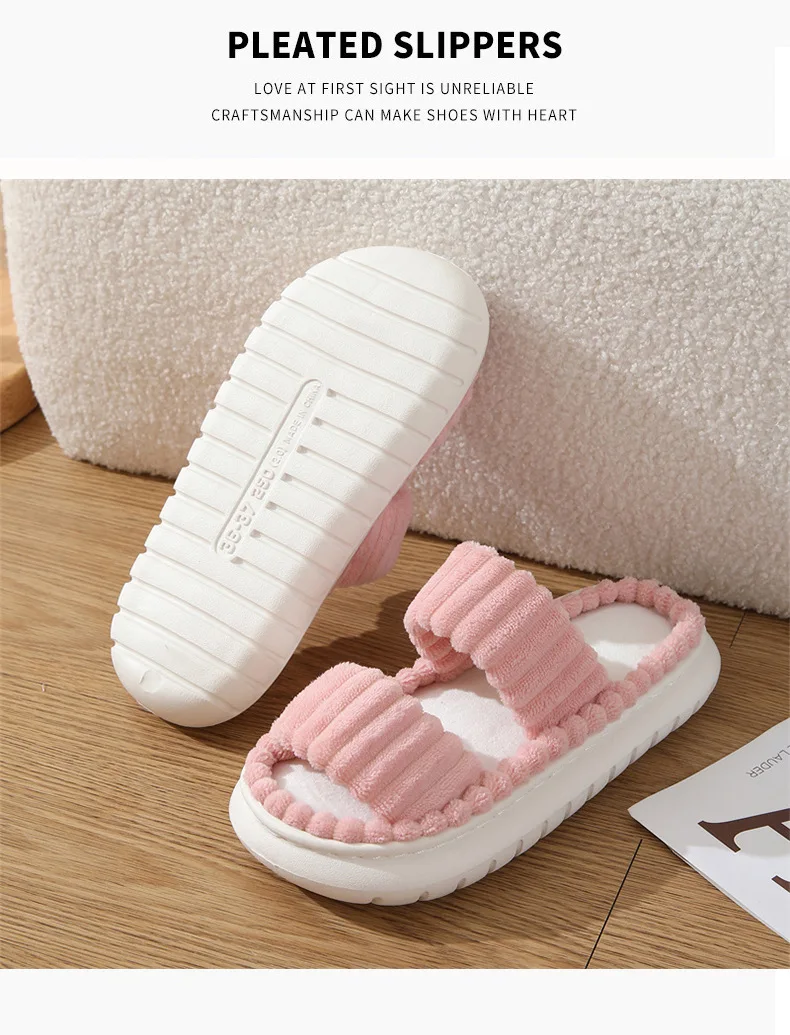 Women's Fuzzy Slippers Winter Indoor Comfort