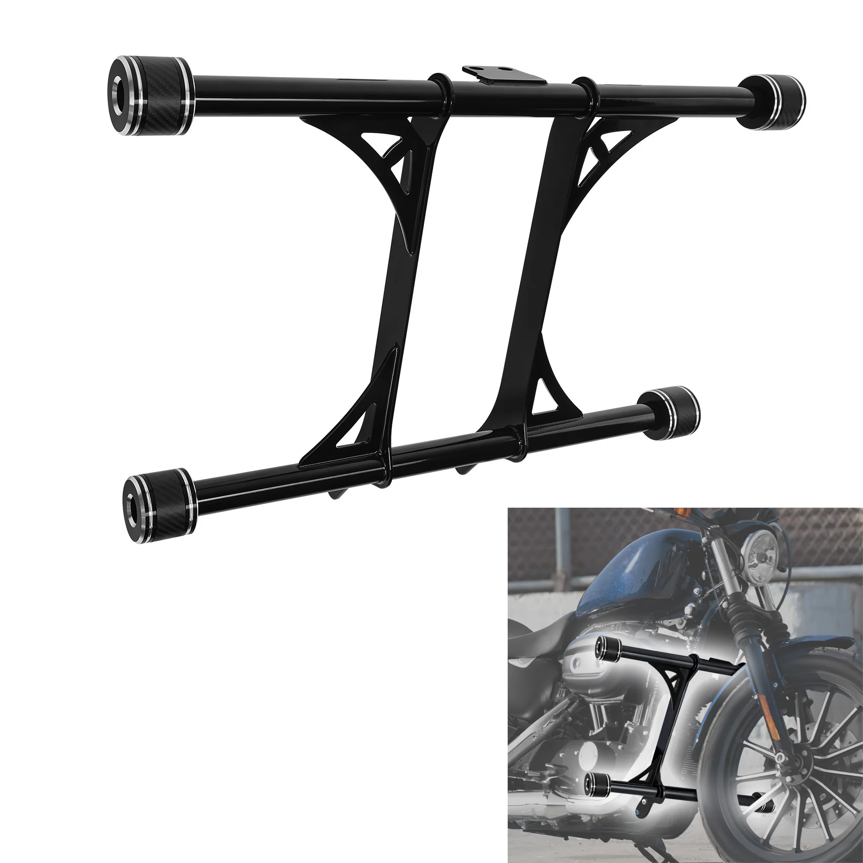 할리 스포스터 XL883 1200 XR1200 2004-2026용 오토바이 블랙 엔진 가드 크래시 바