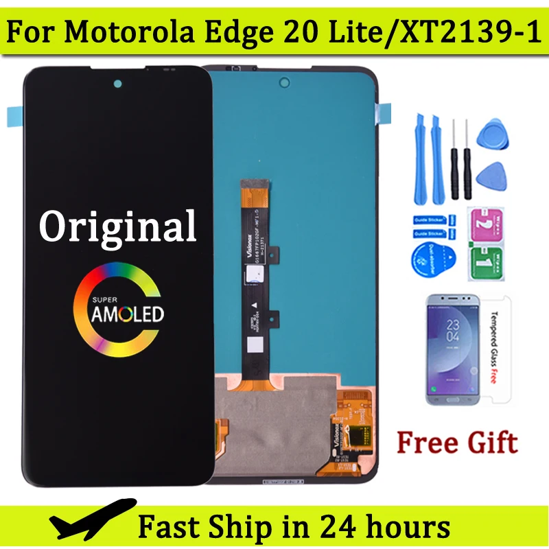 

6.7" Original For Motorola Edge 20 Lite LCD Display Touch Screen Digiziter Assembly For Motorola XT2139-1 LCD Screen