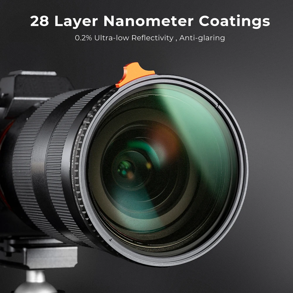 K&F Concept Nano-X Series 82mm Variable ND Filter ND2-ND400 (9 Stops) Lens Filter with 28-Layer Coated Waterproof Anti-scratch 4