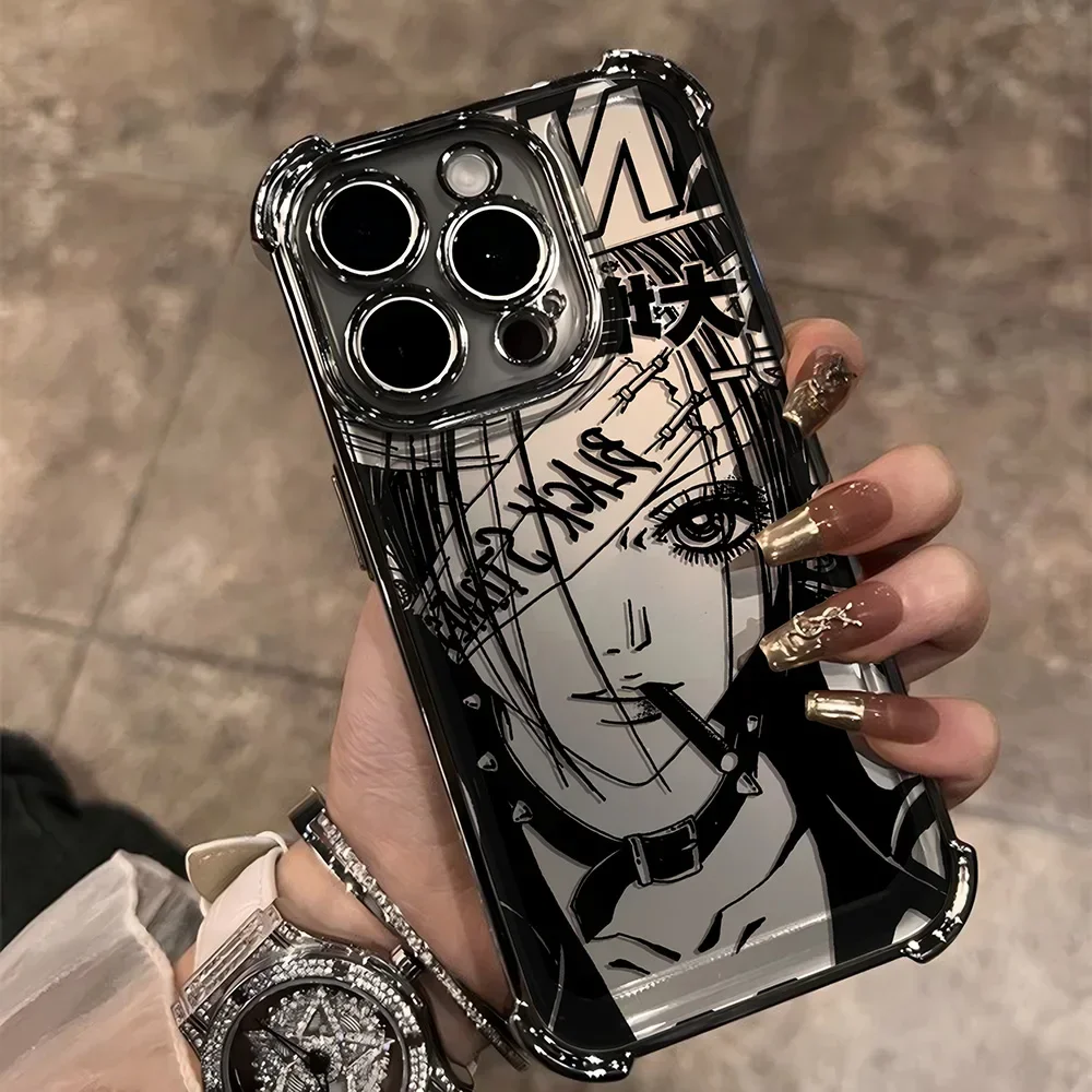 iPhone - nana Anime Cool Nana Osaki Line Plating Case For iPhone 16 15 14