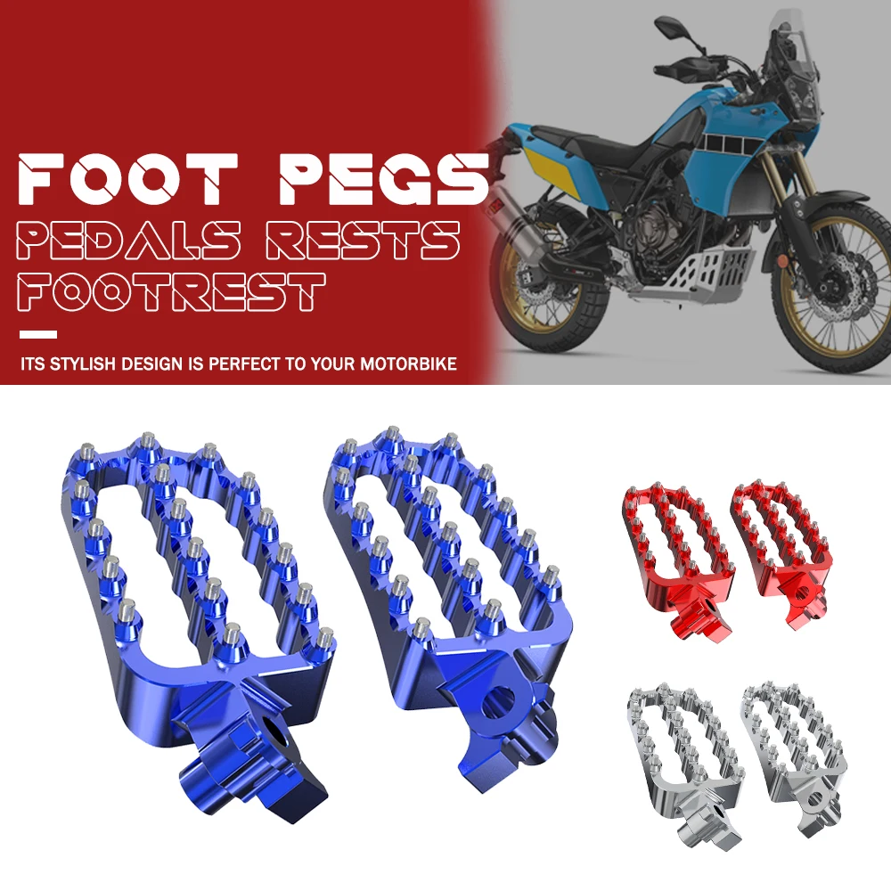 

Motorcycle Accessories FOR YAMAHA XTZ700 XTZ TENERE 700 T7 RALLY EDITION Enlarged Footrest Foot Pegs Pedals Forged Flat FootPegs