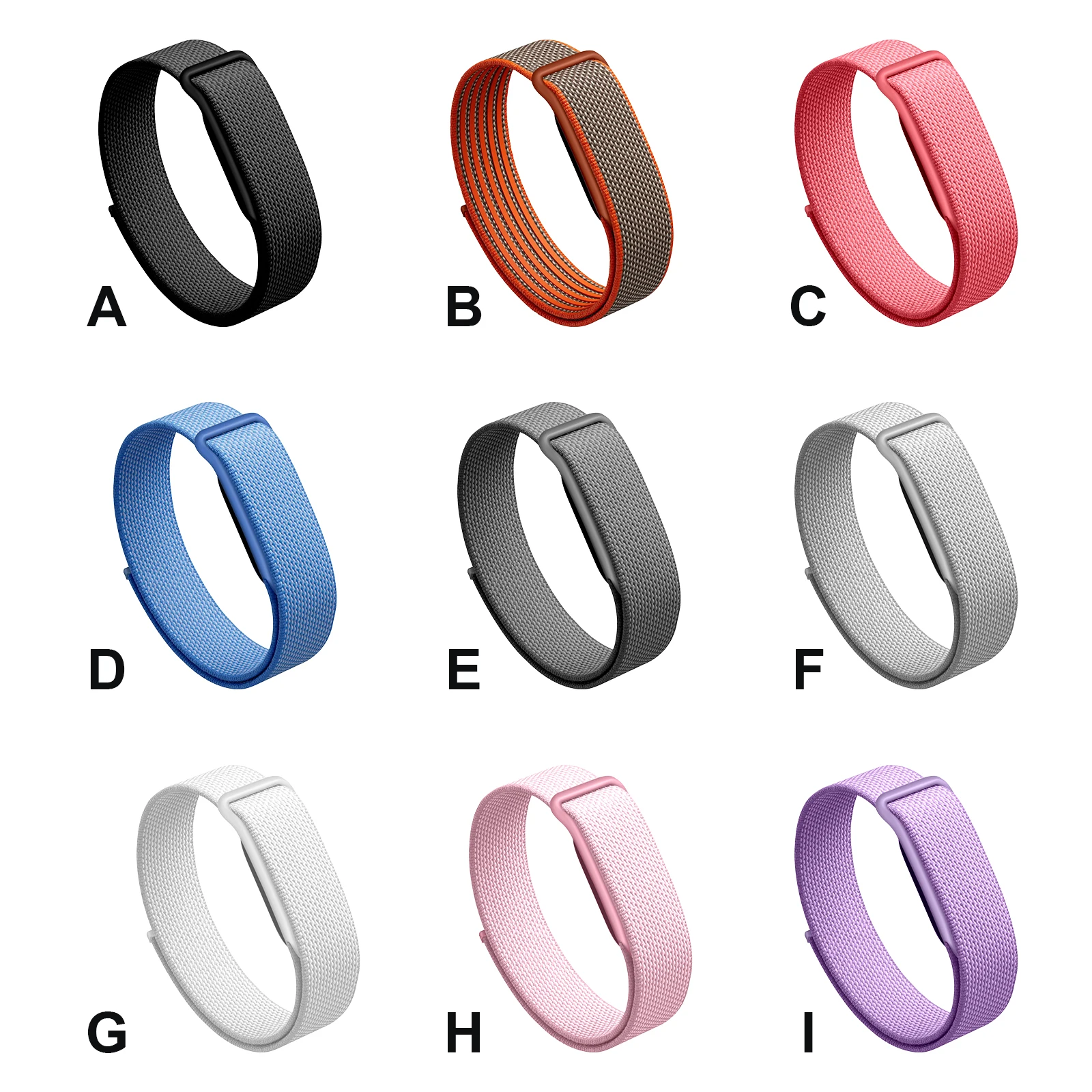 Breathable Sport Nylon Braided Watch Strap Bracelet with Adjustable Hook and Loop