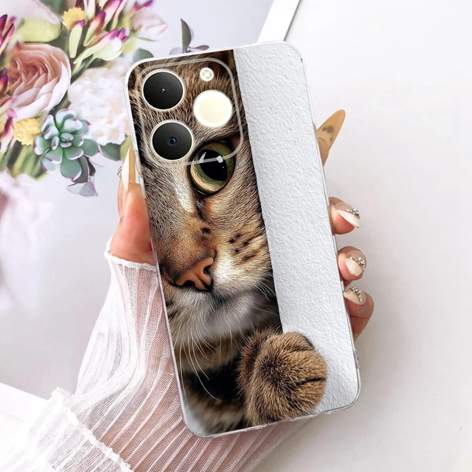 Luxury Lotus Painted Soft Silicone Case - Elegant Protective Cover