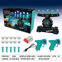 Glow-in-The-Dark Shooting Target Practice Kids Shooting Toy Gun Set, USB 2in1 Luminous Electric Hover Target Practice and Target 2