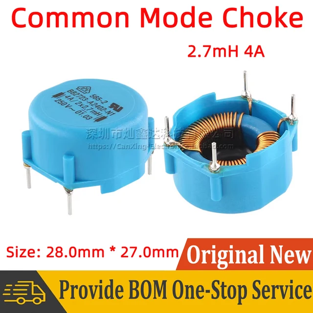 B82723A2402N001 Common Mode Inductor Coil Inductance 2.7mH 4A Switching Power Supply Noise Suppression Filter B82723A2402N1