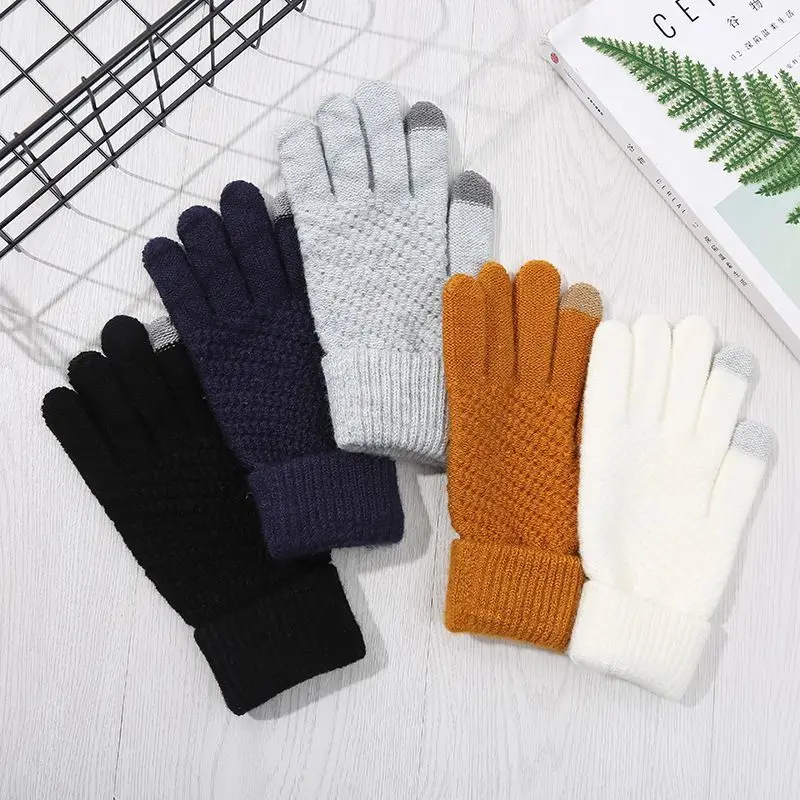 Cycling Touch Screen Gloves Female Winter Cute Student Cycling Warm And Cold Korean Version Thick Winter Cotton Gloves cycling gloves cotton gloves warm gloves sports gloves