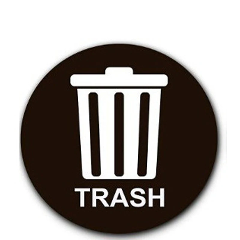 Description Picture 4 of item4Pcs 5inch PVC Recycle Trash Bin Sticker Vinyl Decals For Label Bins Containers Garbage Cans Label Sign for Home or Office Decor