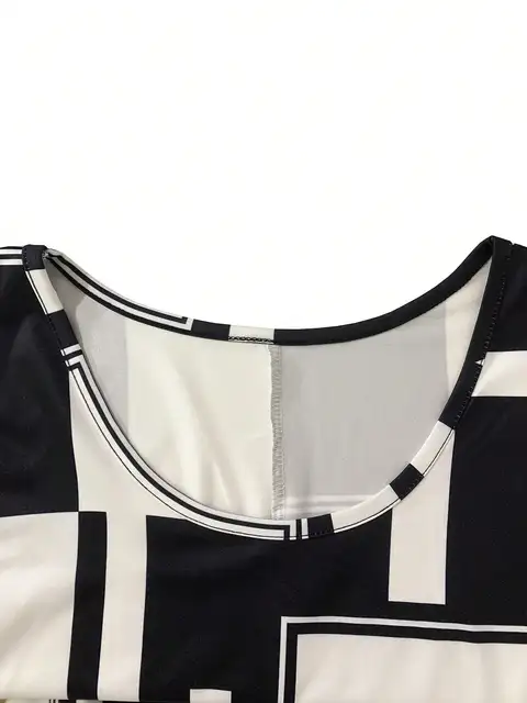 183189-1f6687.jpg Sleeveless Dress Geometric Pattern