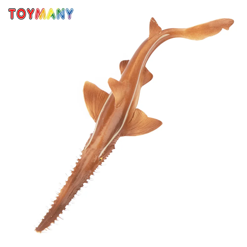 Toymany Simulation Sawshark Ocean Animal Model Toy Mini Figures Dolls Action Figurines Toys for Children Gift