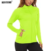 KEFITEVD UPF 50+ Long Sleeve Shirts Women's UV/Sun Protection Full Zip Jackets Lightweight Hiking Shirts Athletic Running Jacket 1