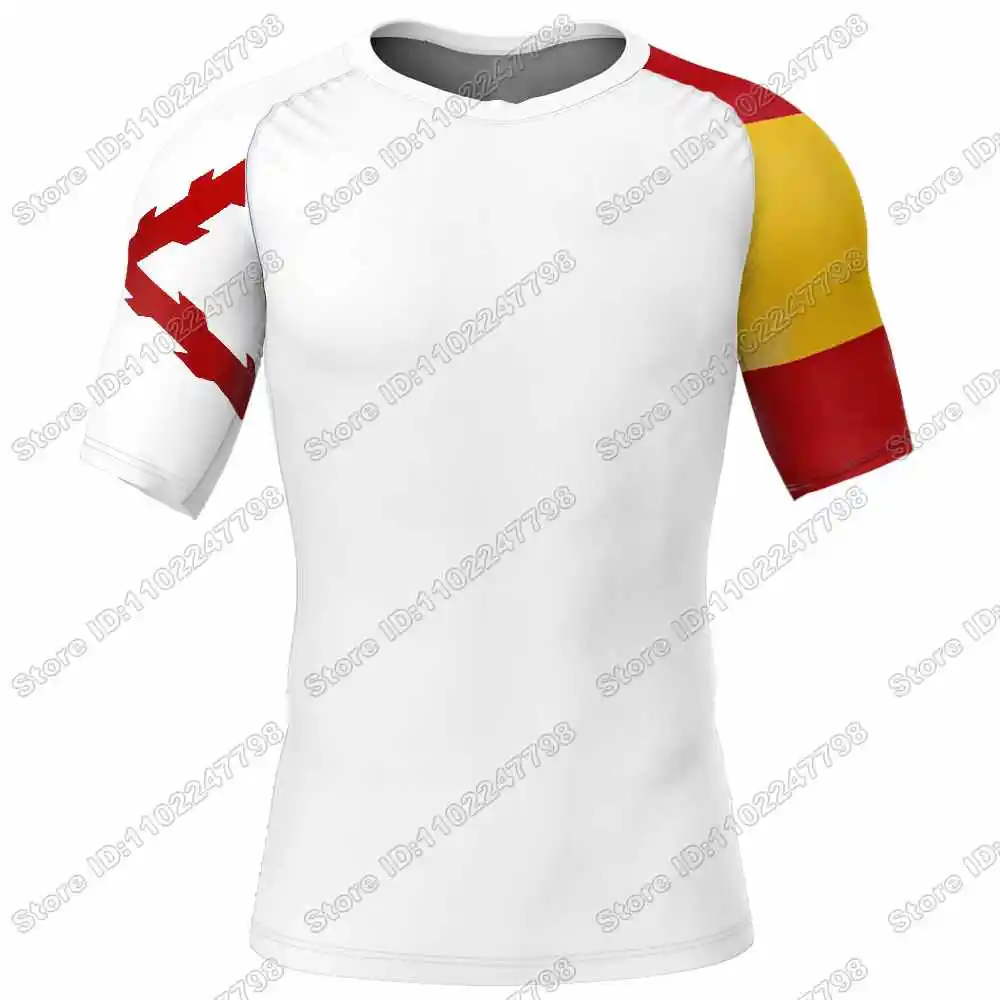 Spanish Empire Rash Guard Jiu Jitsu BJJ MMA T-shirt Spain Tercios Compression Shirt Short Sleeve Surfing Jersey Beach Divin