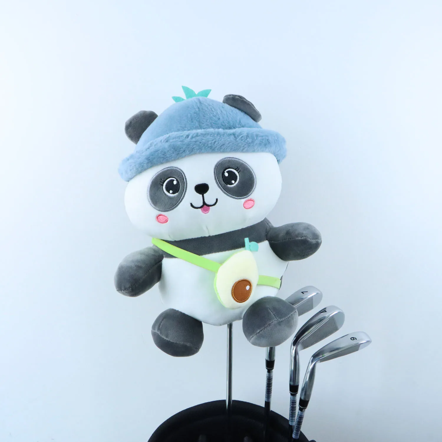 Плюшевый головной убор в виде животного для водителя, талисман в симпатичном стиле Панда, тигр, 460CC, подарок для мужчин и женщин, для игры в гольф