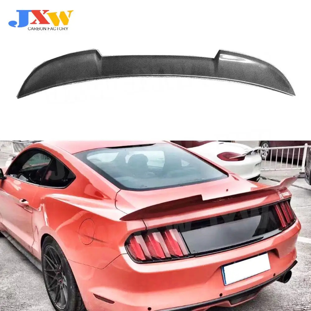 Carbon Fiber /frp Rear Lip Spoiler Wings For Ford Mustang Gt V8 V6 Gt350r Coupe 20152021 Rear
