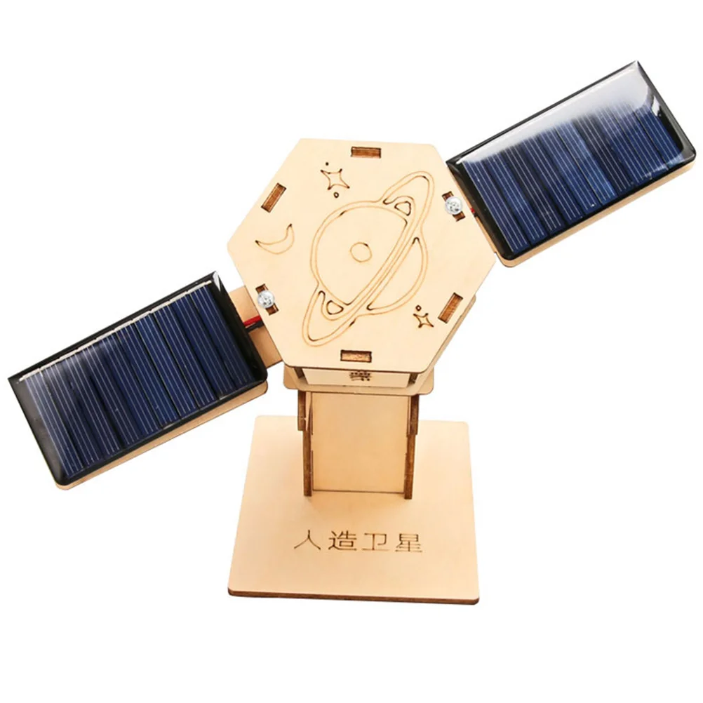 

Solar Satellite Birthday Gift for Kids Stem Kits Science Age 8-12 Boys Toys Assembled Copper Motor Child Childrens