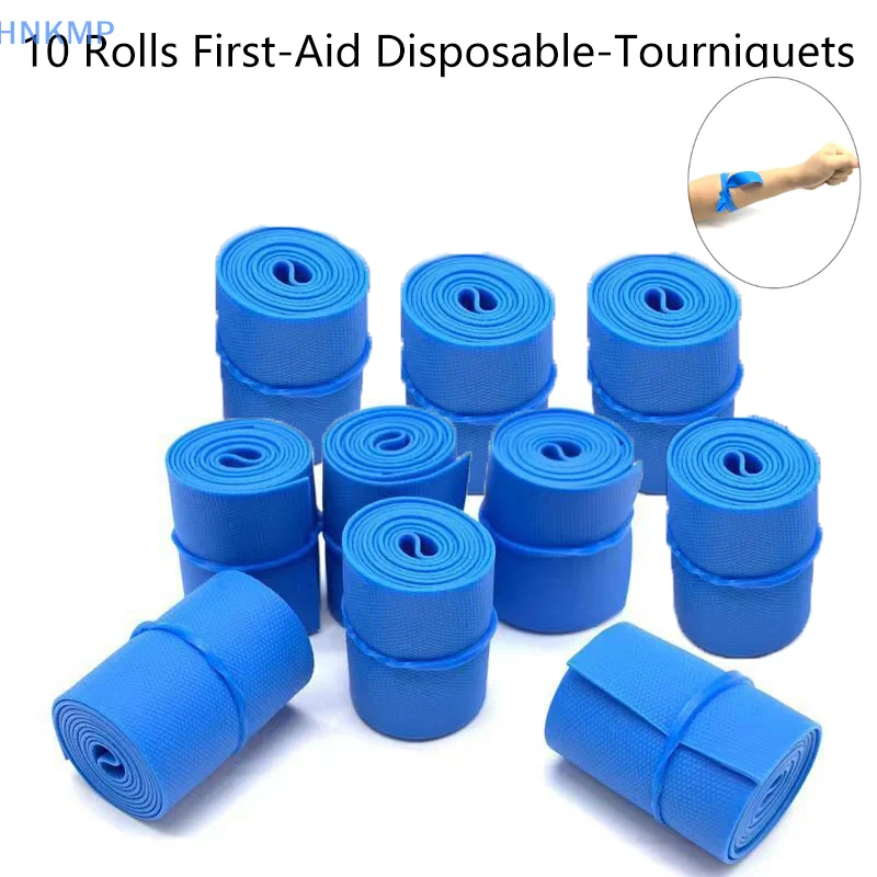 

10 Rolls First-Aid Disposable-Tourniquets Latex-Free Tourniquet Medical-Emergency-Tourniquet Nursing-Supplies-Essentials