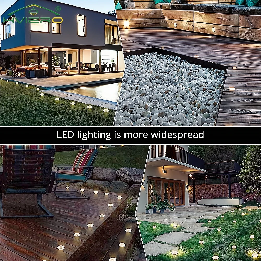 Description Picture 5 of itemOutdoor Solar Lawn 8LED DC 12V  Lights Buried Garden Waterproof Path Park Way Villa Yard Floor Under Ground Spot Lamp Highlight