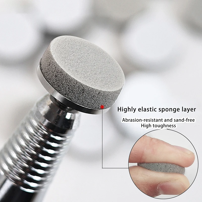 50개 네일 버핑 디스크 20mm 폴리싱 샌드피스 빠른 네일 폴리싱 매니큐어 도구 액세서리 네일 키트 전문가용 세트