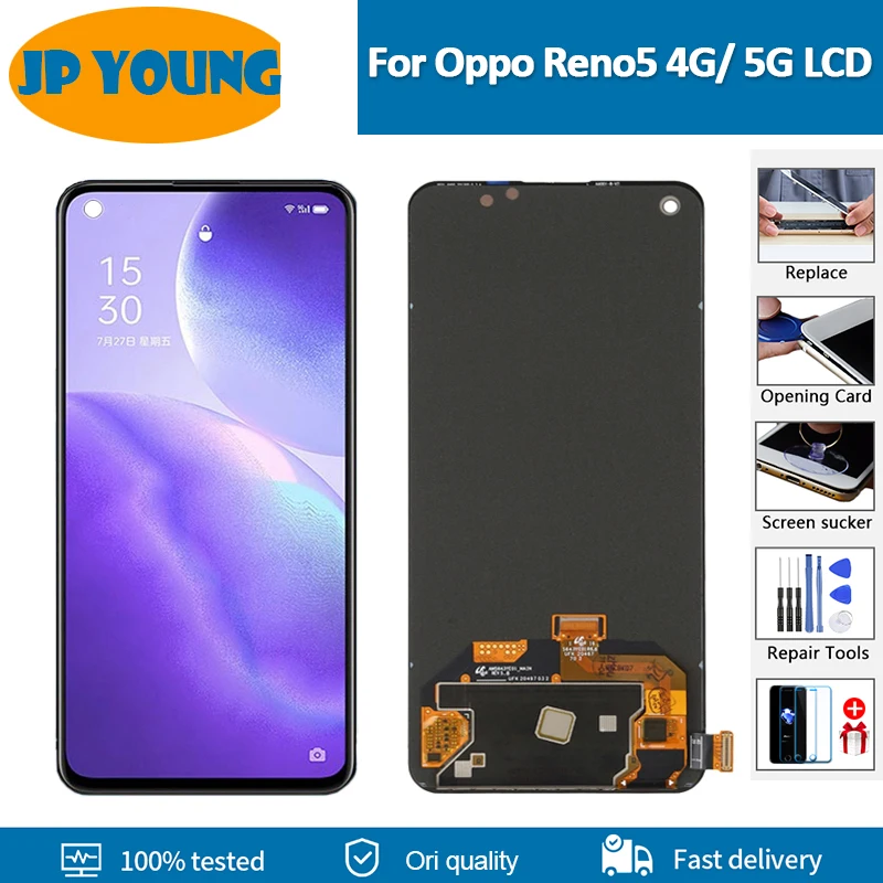 

6,43 ''оригинальный Amoled для Oppo Reno5 4G 5G ЖК-дисплей для OPPO Reno 5 CPH2145 CPH2159 дисплей
