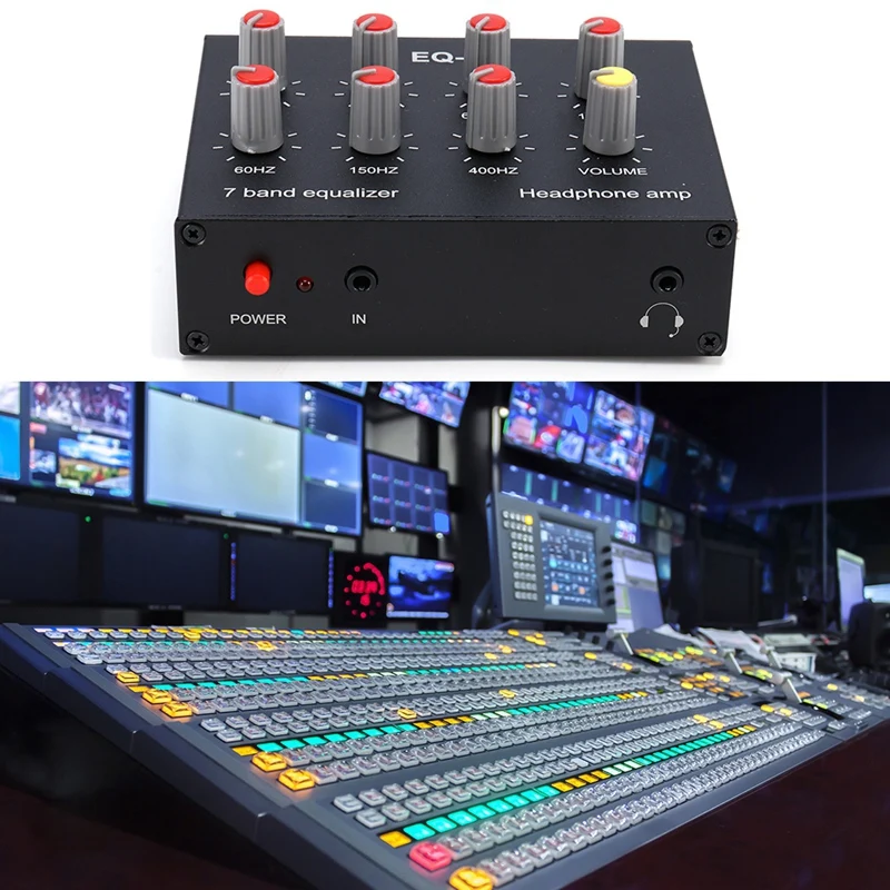 EQ-7 자동차 오디오 헤드셋 앰프 2 채널 오디오 믹서 이퀄라이저 디지털 사운드 이퀄라이저