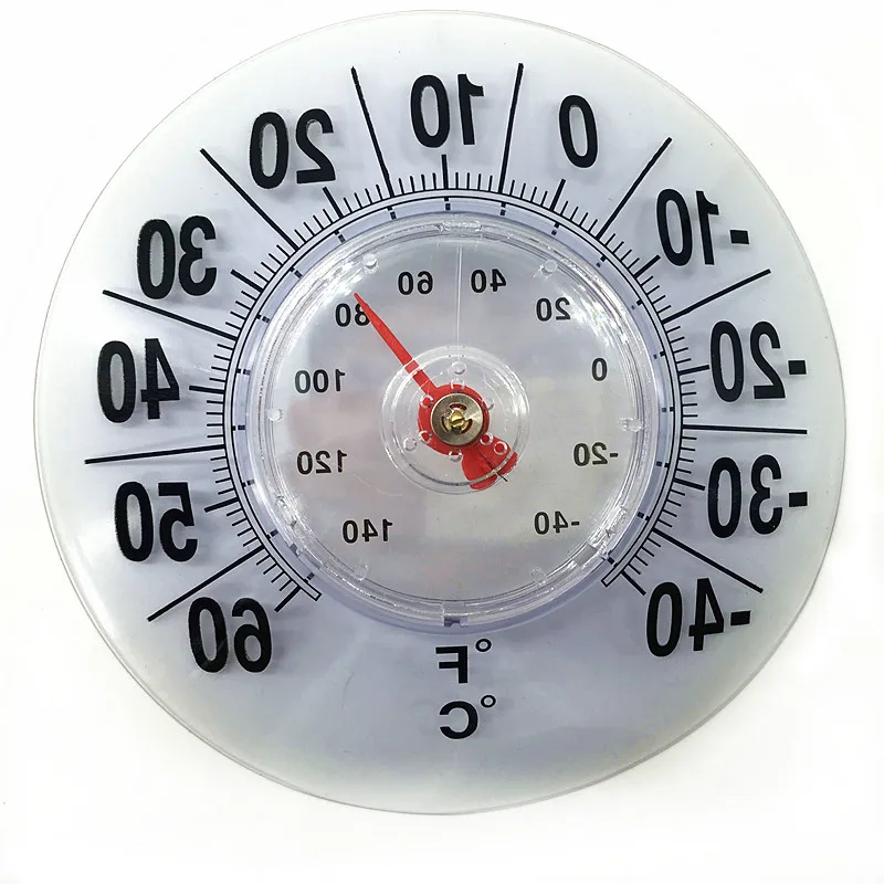 Large 7"  Indoor Outdoor Rubber Suction Cup Window Thermometer 3