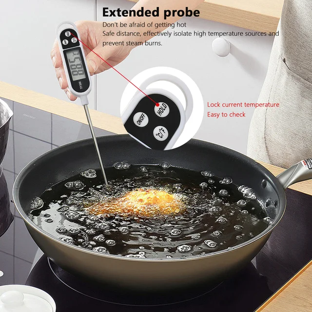 Kitchen Digital BBQ Food Thermometer Meat Cake Candy Fry Grill Gauge Oven  Tool