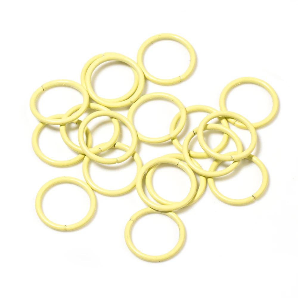 Colorful Metal Single Loop Rings for DIY Jewelry Making - 50pcs Assortment