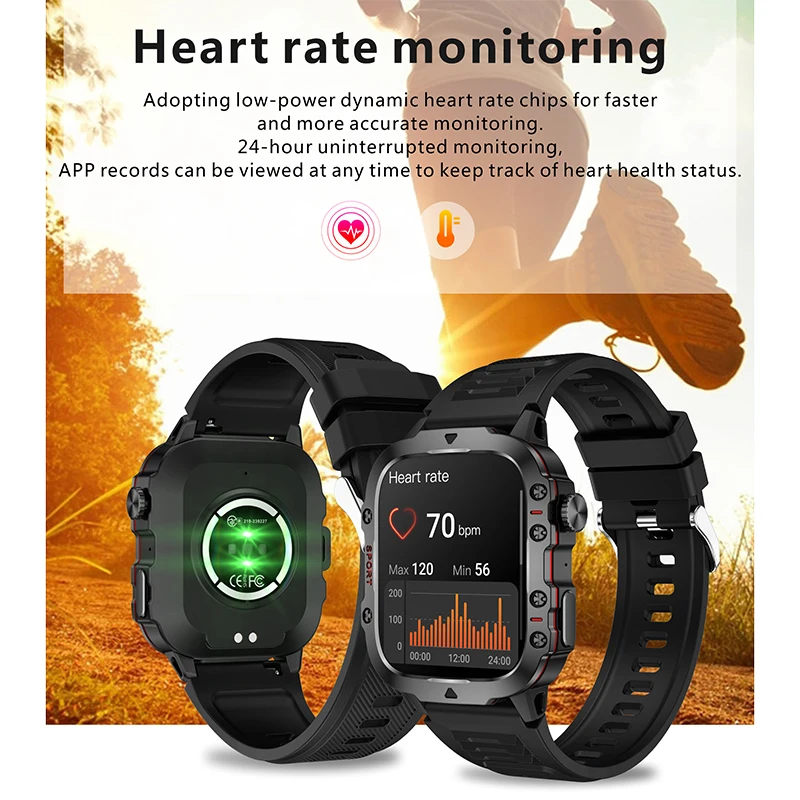 2024 New For Xiaomi Military Smart Watch Men IP68 5ATM Outdoor Sports Fitness Tracker Health Monitor 1.96" BT Call Smartwatch 6 2024 New For Xiaomi Military Smart Watch Men IP68 5ATM Outdoor Sports Fitness Tracker Health Monitor 1.96" BT Call Smartwatch 6