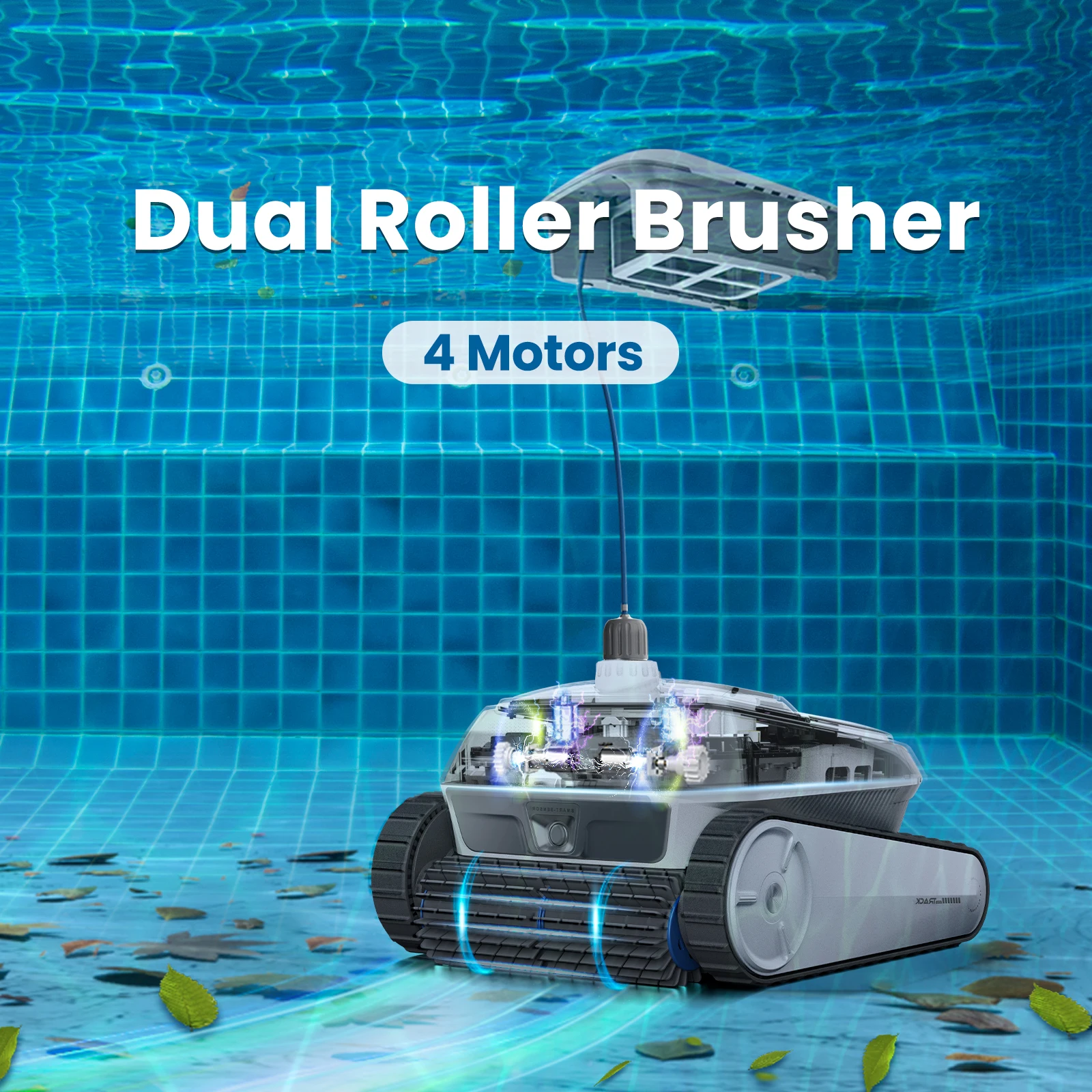 ZJZ AIRROBO PC200 앱 원격 제어 무선 수영장 청소 로봇 자동 벽 등반 로봇 수중 필터 클리너