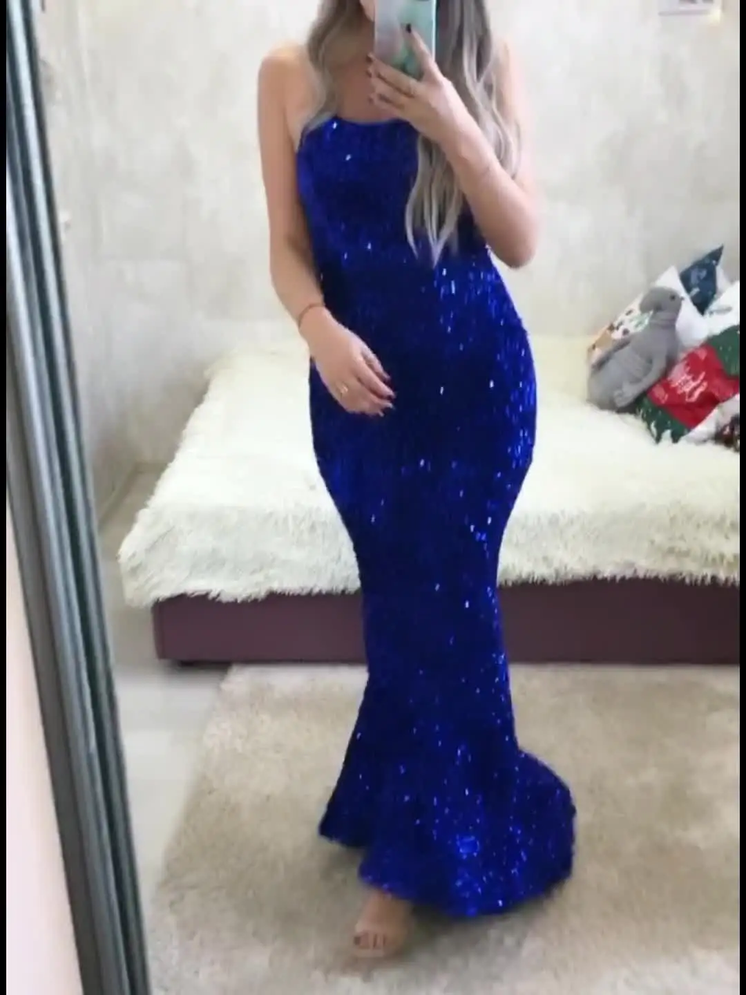 blue slip prom dress Manhattan Slip Formal Dress Navy