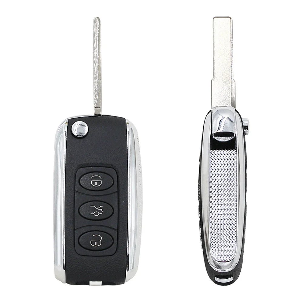 Car Key Shell Bentley Style Flip Remote 3 Button For V-W B5