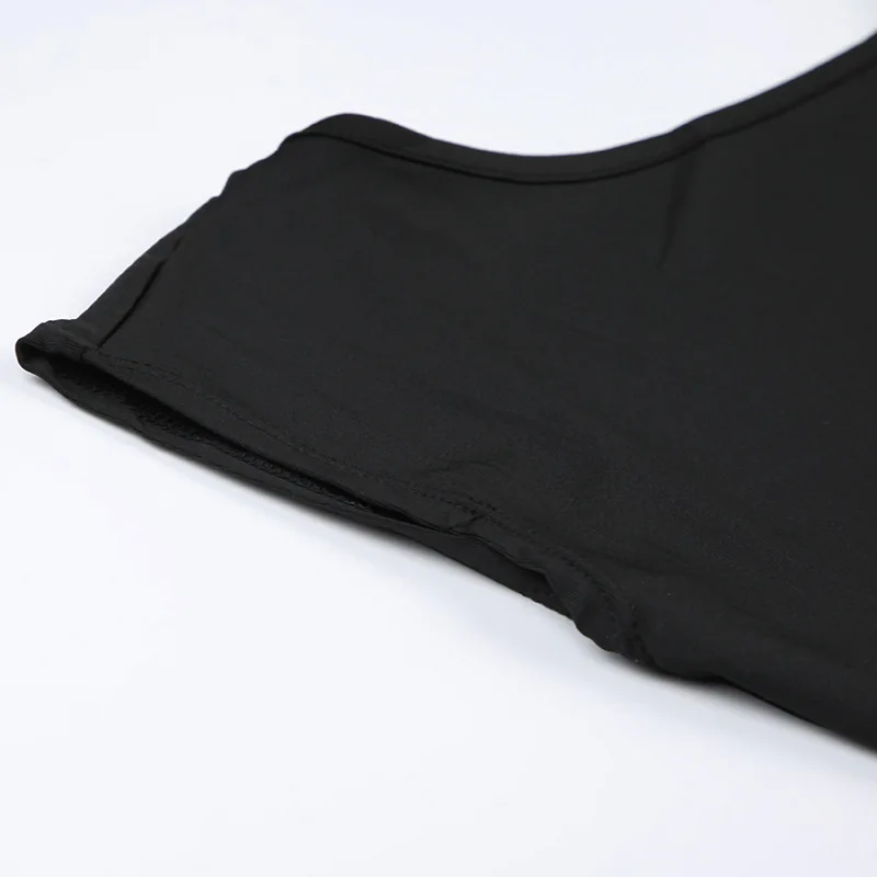 Hot Backless Black Dress - Sleeveless Patchwork High Waist Solid Long Dress