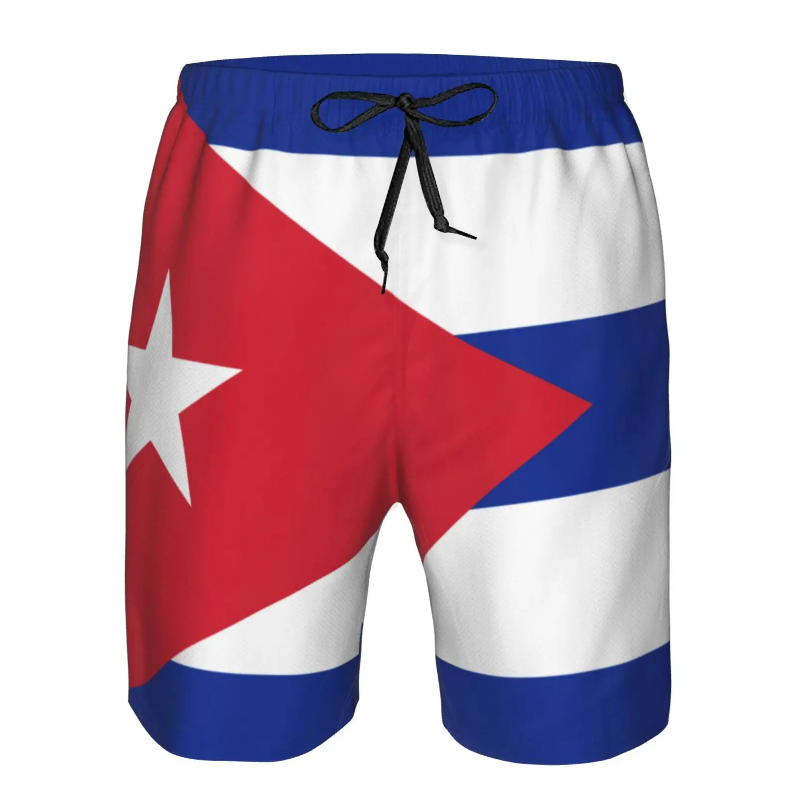 Men's Cuba Flag Beach Pants Shorts Surfing M-2XL Polyester Swimwear Running 4