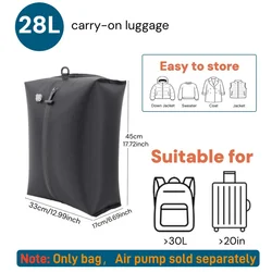 Travel Essentials Vacuum Storage Bags and Compression Packing Cubes (28L)