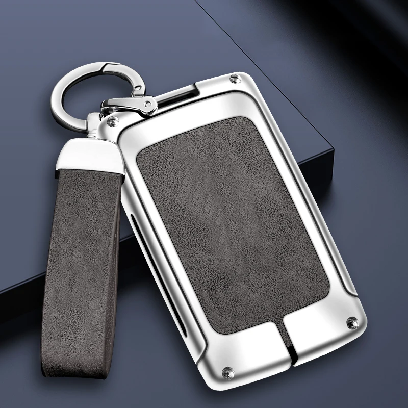 

Zinc Alloy Leather Car Key Case Cover for Renault Koleos Kadjar Scenic Megane Sandero Auto Keychain Accessories Keyless Shell